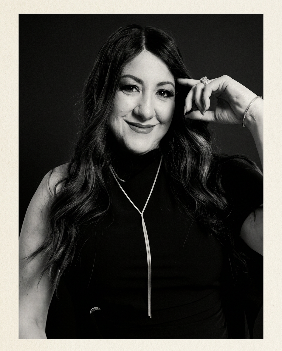 Retrato en blanco y negro de Daniela Correa
